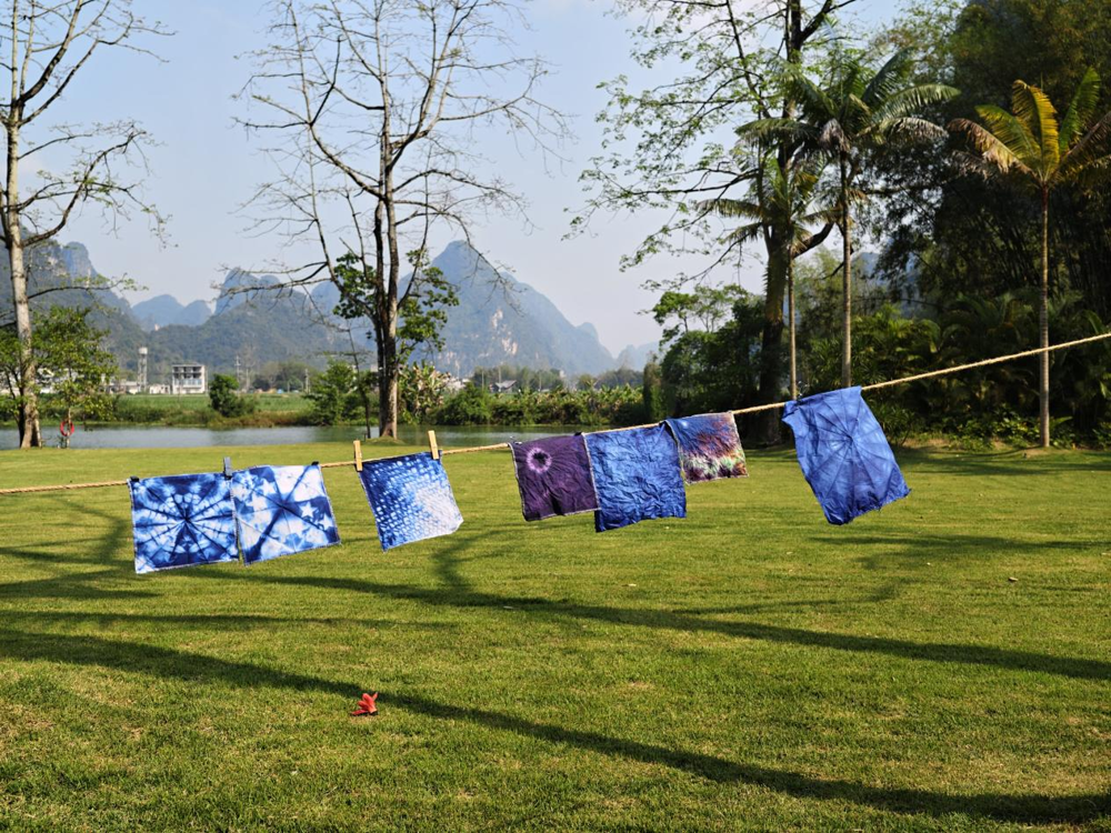 图7 学员制作完成的扎染作品