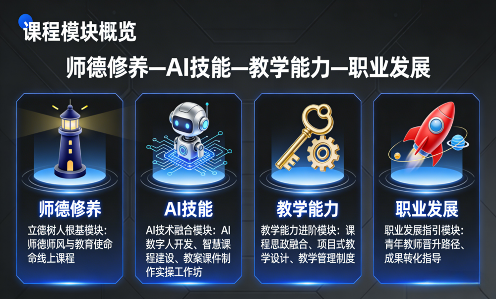 AI赋能教学系列培训课程模块概览