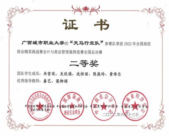 2022年全国高校商业精英挑战赛会计与商业案例竞赛全国总决赛二等奖3